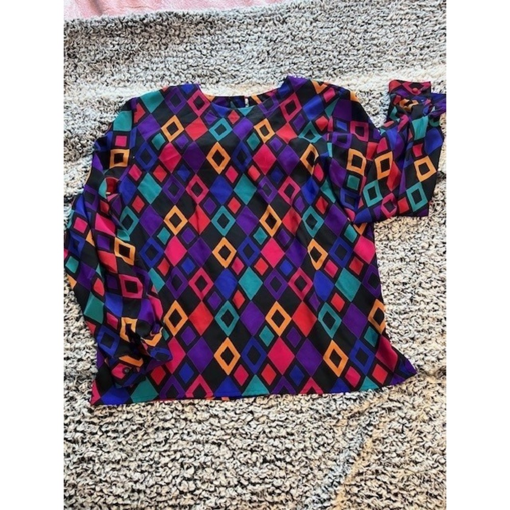 Women's‎ Jacqueline Ferrar Geometric Blouse Size 14